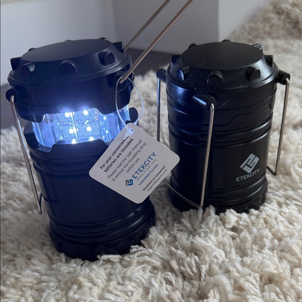 Set of 2 Collapsible LED Lanterns